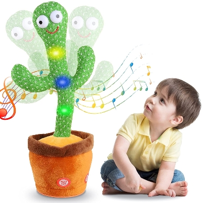 Picture of Electric Dancing, recoding, talking Cactus Toys for Baby Including 120 Songs - Green
