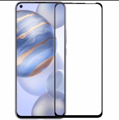 Picture of Universal 6.5" inchi Full HD 5D Rainbow Gorilla Glass For All 6.5 inchi Display Smartphone All New & Old model smartphone usable with Black Border And No Cut-out Highly Clear Glass 2.5D Curved Scratch Prof Blue Ray Protected Glass