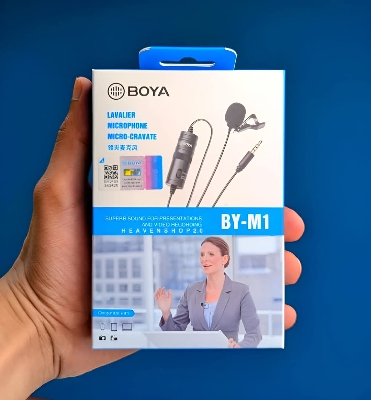 Picture of BOYA M-1 WARED MICROPHONE FOR ALL DEVICE CAMERA smartphone  LAPTOP PC COMPUTERS & SO ON 100% ORGINAL