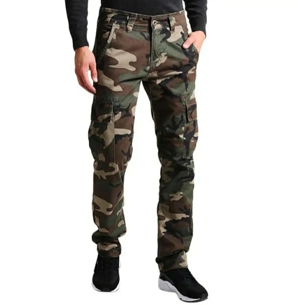 Picture of Army Design Six Pocket Cargo Pant For Men High Quality Gurbadine Pant Export Quality Material Full Stretchable Pant - Green