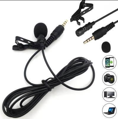 Picture of 3.5mm Mini Microphone for Smartphone and Audio Devices, Clear Sound, Universal Compatibility, Black