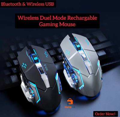 Picture of RECHARGABLE Wireless Gaming Professional Mouse RGB For IOS Android Mac & Computer Laptop - Black