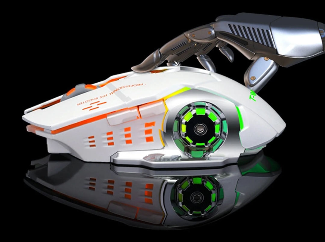 Picture of RECHARGABLE Wireless Gaming Professional Mouse RGB For IOS Android Mac & Computer Laptop - Black