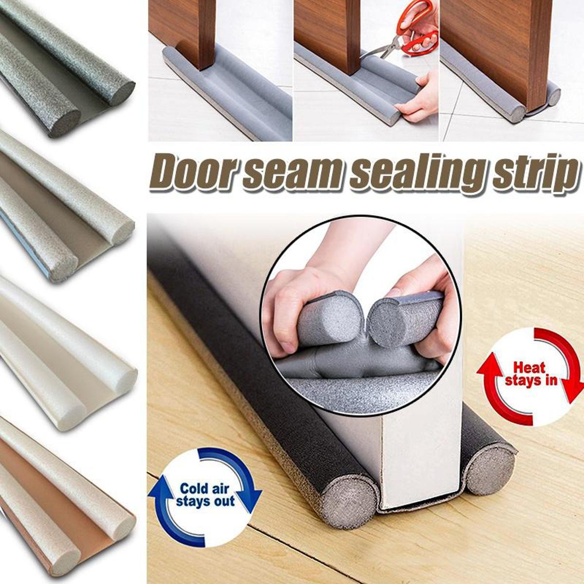 Picture of Windproof Seal Strip Draught Excluder Stopper Door Bottom Guard Double Protector Doorstop Dust-proof Blocker Sealer Soundproof - Multicolor