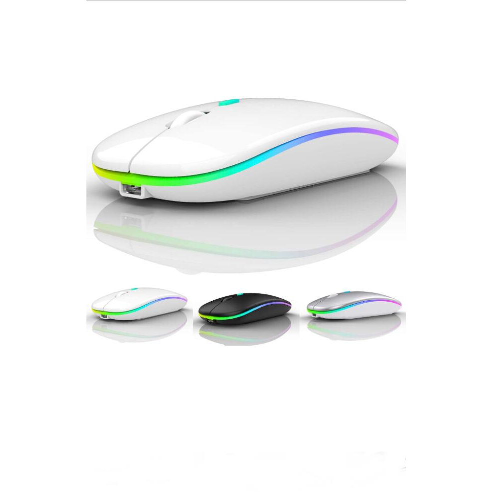 Picture of Rechargeable Wireless Rgb Waterproof Optical Mouse For Pc And Laptop Gamer Dual Model 2.4Ghz Mouse - Versatile And Waterproof Wireless Gaming Mouse - Black