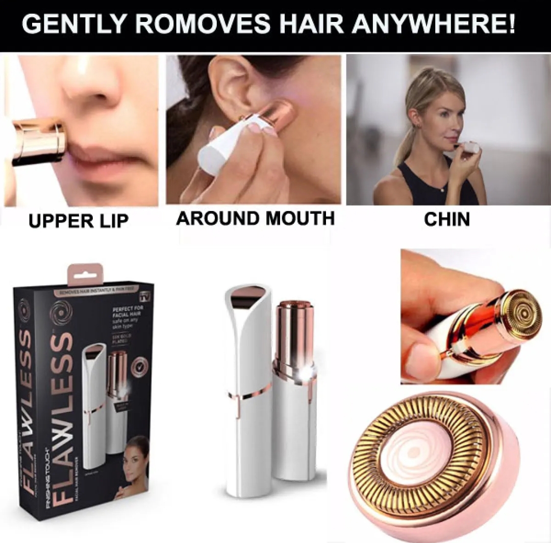 Picture of Rechargable Lesar Facial Hair Removal Appliances Machine For Women Or Girls Smooth Skin Painless Hair Eraser - White