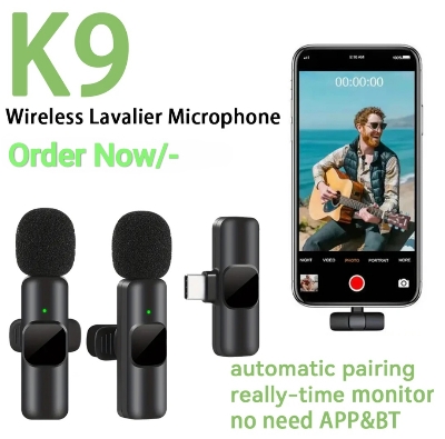 Picture of K9 Double Wireless Dual Microphone for Smartphones - High-Quality Sound Recording
