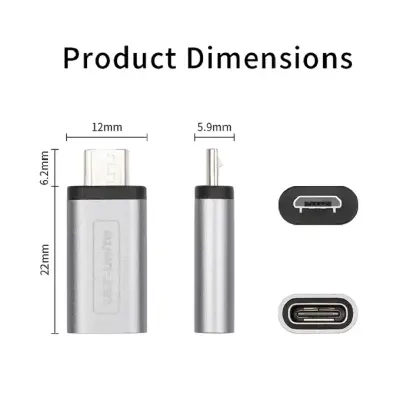 Picture of USB Type C to USB Type B Convertor Or Adaptor For Smartphone Cable Microphone's All Device Supported - Multicolor