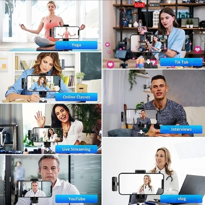 Picture of K9 Double Wireless Dual Microphone For Smartphone