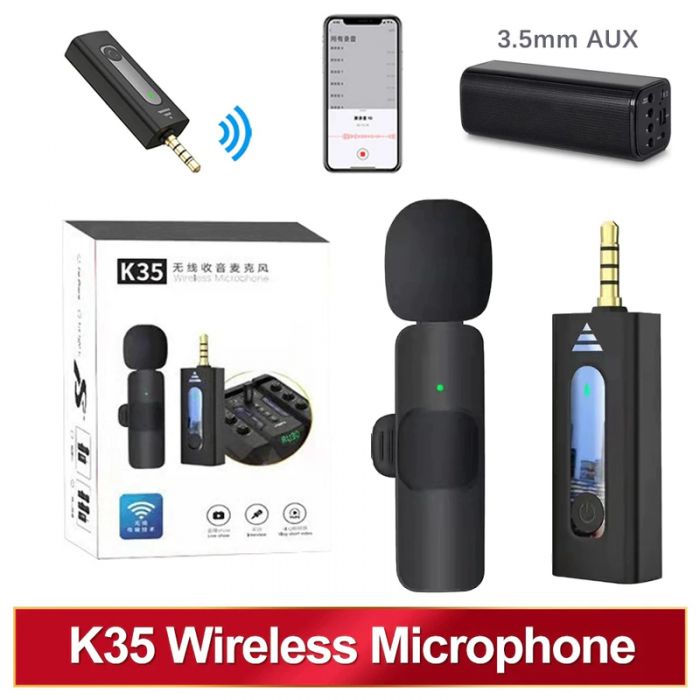 Picture of K35 Dual Wireless Dynamic Microphone with Noise Cancelling - k35
