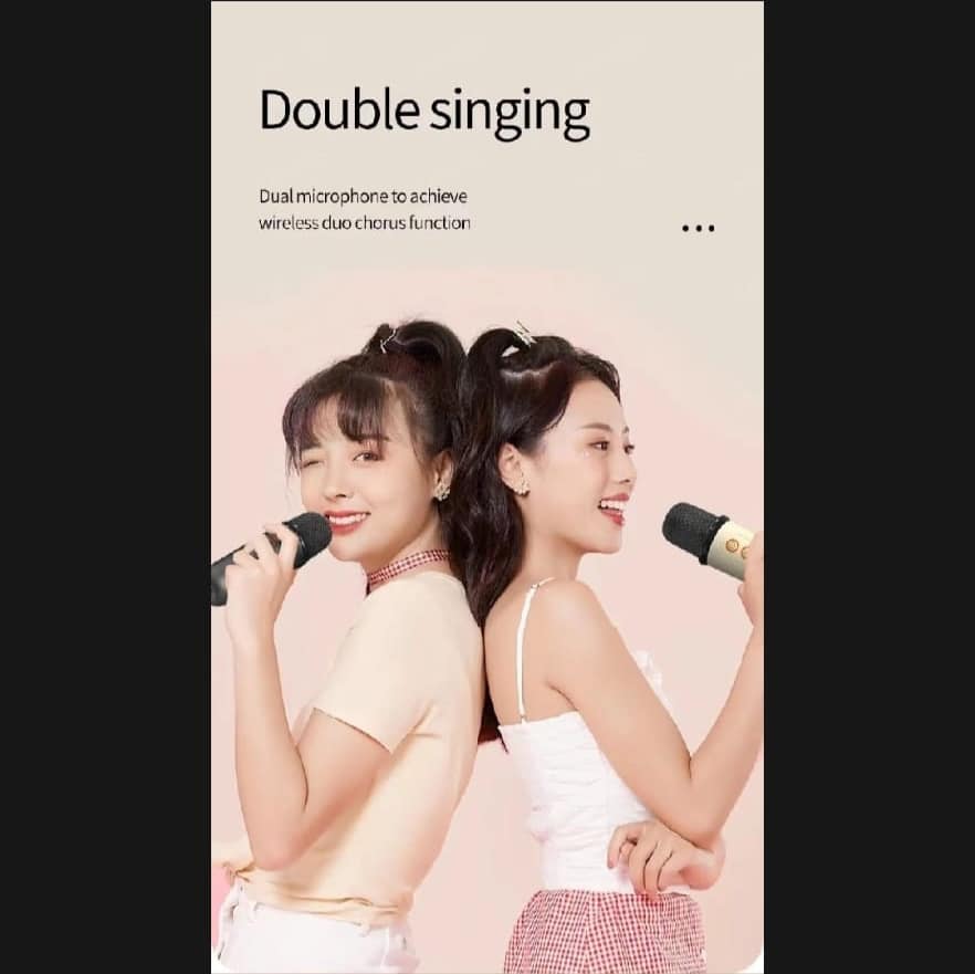 Picture of (DUEL MIC) Professional wireless microphone RGB Colorful Light Singing Karaoke Speaker Bluetooth-Compatible 5.3 Support 3.5mm Earphone