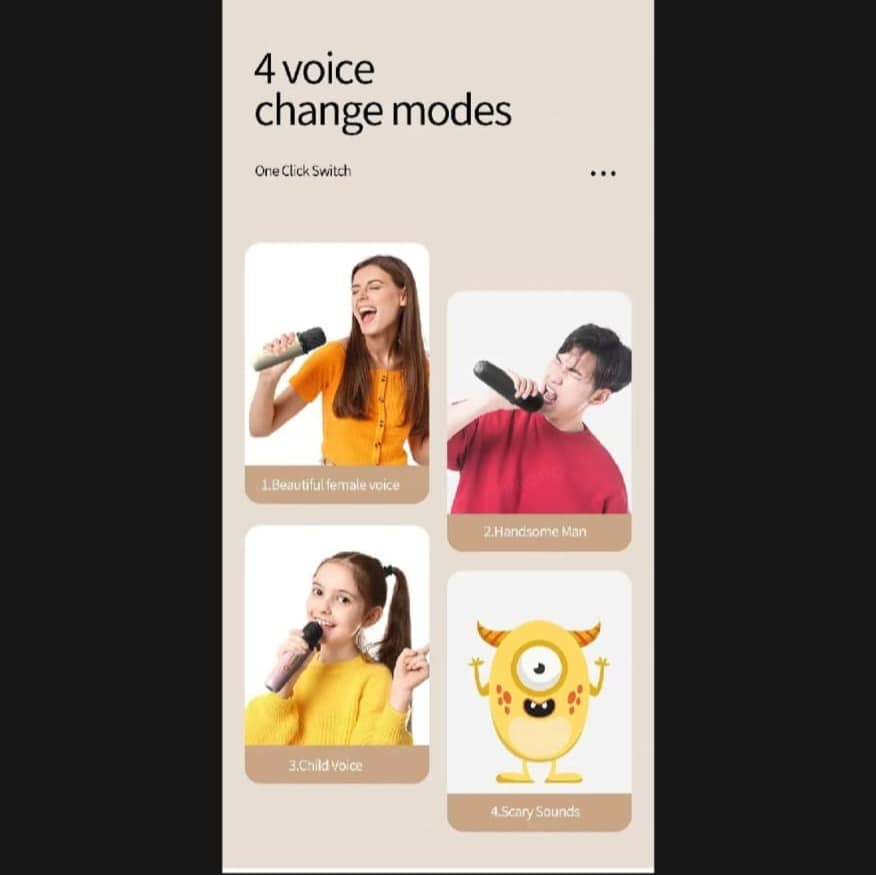 Picture of (DUEL MIC) Professional wireless microphone RGB Colorful Light Singing Karaoke Speaker Bluetooth-Compatible 5.3 Support 3.5mm Earphone