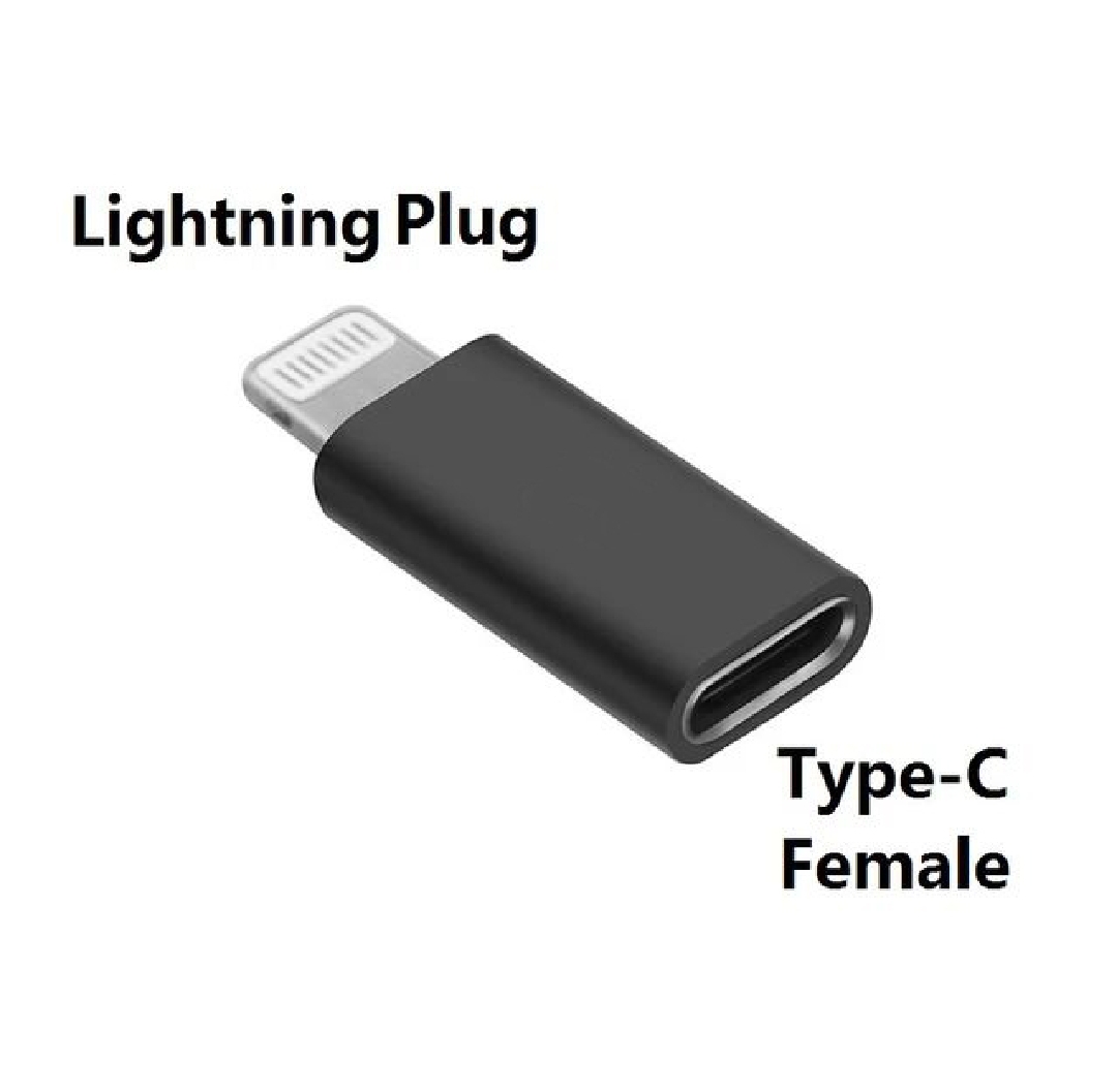 Picture of Type-C to Lightning OTG Charging Converter - Metal Body for iPhone - Multicolor
