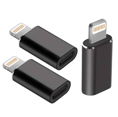 Picture of Type-C to Lightning OTG Charging Converter - Metal Body for iPhone - Multicolor