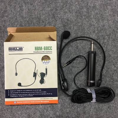 Picture of Ahuja HBM-60CC Headband Microphone Electret Condenser Cardioid Neck microphone - Microphone For Sound Box Or Ampliflyer