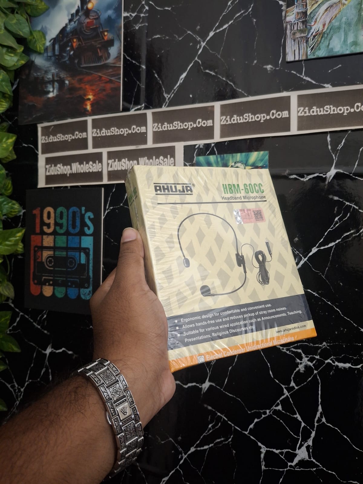 Picture of Ahuja HBM-60CC Headband Microphone Electret Condenser Cardioid Neck microphone - Microphone For Sound Box Or Ampliflyer