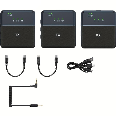 Picture of SX9 Dual Mini Wireless Microphone For Type C & 3.5 Interface (1:2)