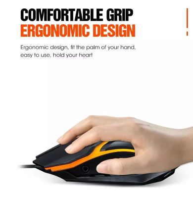 Picture of Wired Gaming Mouse LED Laptops PC Computers Optical Mice Computer Mouse- BLACK - Black