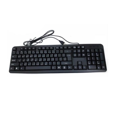 Picture of Ultra-Slim Designed Usb Computer Desktop Keyboard With Bangla Alphabets - Sleek And Functional Keyboard For Desktop Use - Black