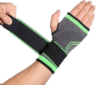 Picture of 1 Piece Compression Fabric High Elastic Bandage Fitness Yoga Wrist Support Crossfit Gym Powerlifting - Multicolor