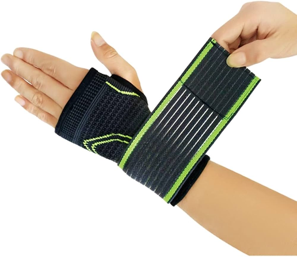 Picture of Compression Fabric High Elastic Bandage Fitness Yoga Wrist Support Crossfit Gym Powerlifting 1 Pis - Multicolor