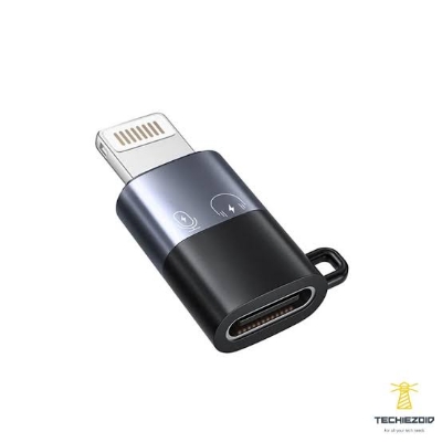 Picture of Type C To Lightning Adaptor For OTG Connection Microphone Or First Charging iphone - Matte Black