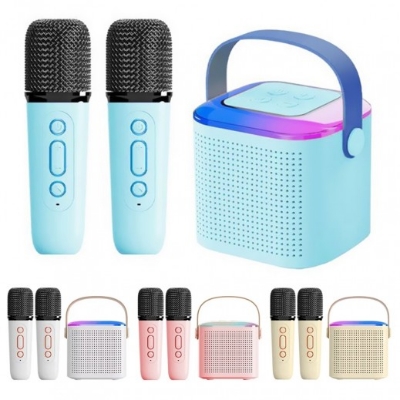 Picture of K12 RGB Karaoke Bluetooth Speaker with Two Microphone - Multicolor