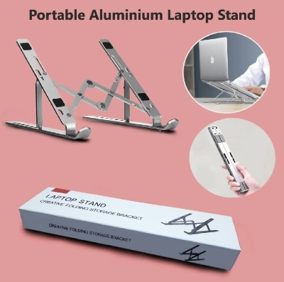 Picture of Adjustable Full Aluminum Laptop Stand for All Laptop - Silver
