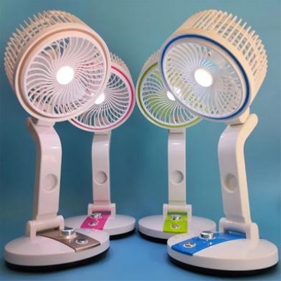 Picture of LR 2018 Rechargeable Folding Table Fan with Light Multifunctional Cute fan