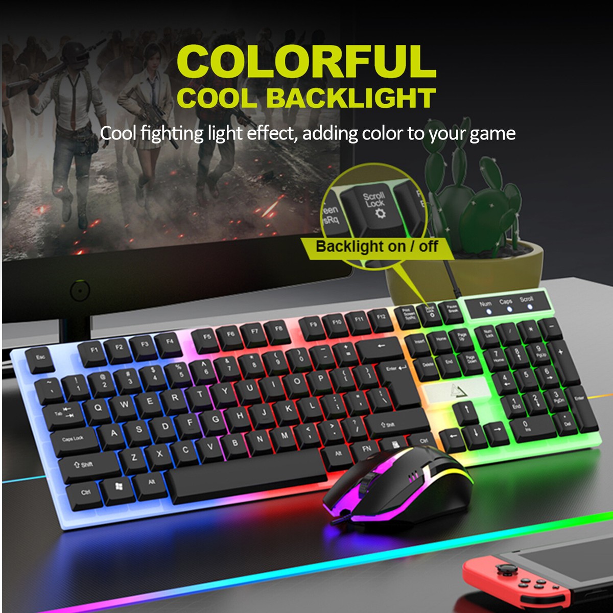 Picture of Gaming RGB Keyboard Mouse Combo Set Wired- White

RGB Wired Keyboard
RGB Wired Mouse

Gaming Combo Set
Full Size keyboard & Mouse
Auto DPI
Made In China
Full High Quality Plastic Body - White