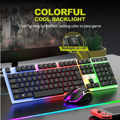 Picture of Gaming RGB Keyboard Mouse Combo Set Wired- White

RGB Wired Keyboard
RGB Wired Mouse

Gaming Combo Set
Full Size keyboard & Mouse
Auto DPI
Made In China
Full High Quality Plastic Body - White