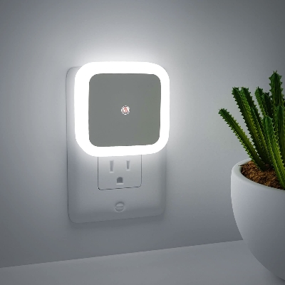 Picture of Mini Wall LED Night Light Auto On/Off Illuminate Your Bedroom with Convenient Nightlight

Auto On Off Sensor System. When Room or Space Dark, Then Automatically Turn On Light. Other hand, When Room Light is on, Then Auto This Mini Light turn Off - White