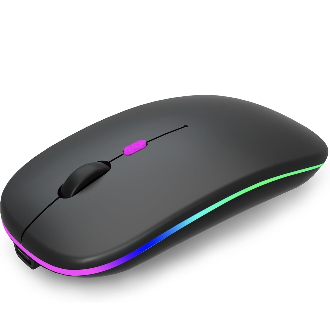 Picture of Rechargable Wireless Bluetooth Mouse For Smartphone, Laptop & Computer Black - Black