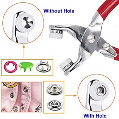 Picture of Hand Pressure Pliers For Prong Snap Button (FREE 100 BUTTON) - Multicolor