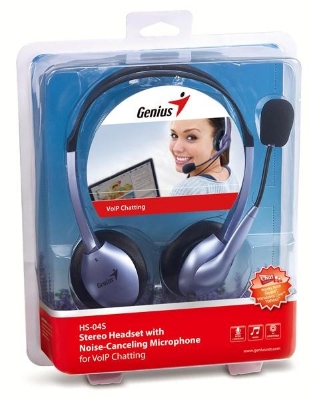 Picture of Genius HS-04S | Stereo Headset with Noise-Cancelling Microphone - Grey