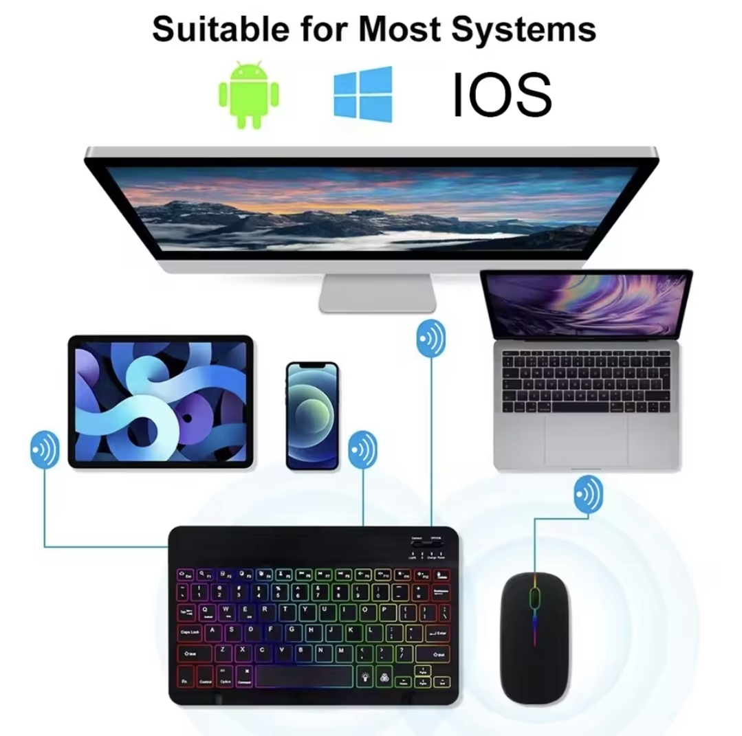 Picture of Universal Rechargable RGB Wireless Bluetooth Keyboard
