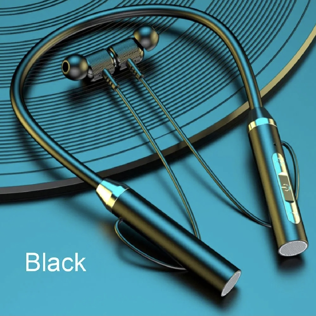 Picture of G07 Wireless Headphones Bluetooth 5.2 Neckband Magnetic Sports Waterproof Tws Earbuds Microphone - Black