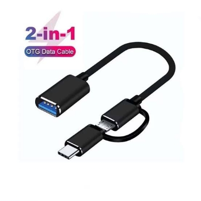 Picture of 2 In 1 USB 3.0 OTG Adapter Cable Type-C Micro USB To USB 3.0 Interface Charging - Multicolor