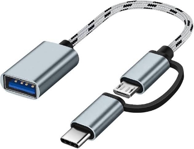 Picture of 2 In 1 USB 3.0 OTG Adapter Cable Type-C Micro USB To USB 3.0 Interface Charging - Multicolor