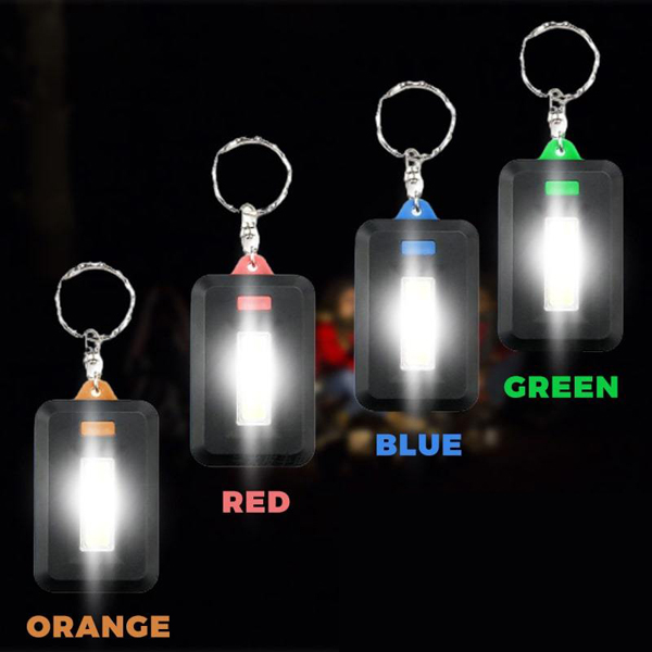 Picture of COB Mini Keychain Keyring Flashlight 3-Mode Waterproof Portable Torch Light Lamp - Multicolor