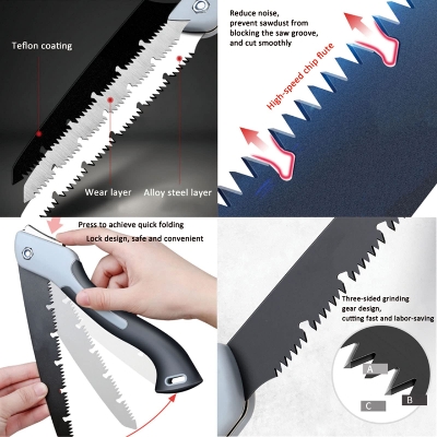 Picture of Pruning Shears Folding Woodsawing Tools for Multi-purpose Pruning Gardening Scissors Hand Pruner - Multicolor