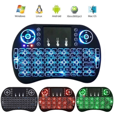 Picture of 2.4G wireless i8 Fly Air Mouse mini Keyboard Remote Control Touchpad Handheld Keyboard Air Mouse for TV BOX PC Laptop Tablet Mini - Black