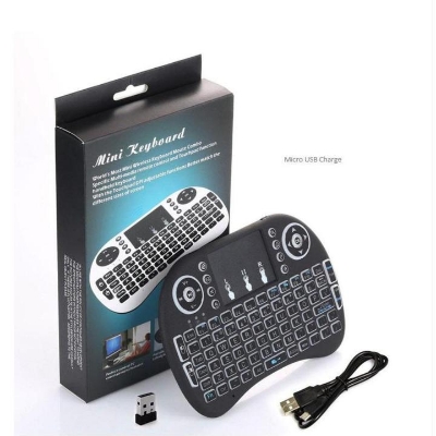 Picture of 2.4G wireless i8 Fly Air Mouse mini Keyboard Remote Control Touchpad Handheld Keyboard Air Mouse for TV BOX PC Laptop Tablet Mini - Black