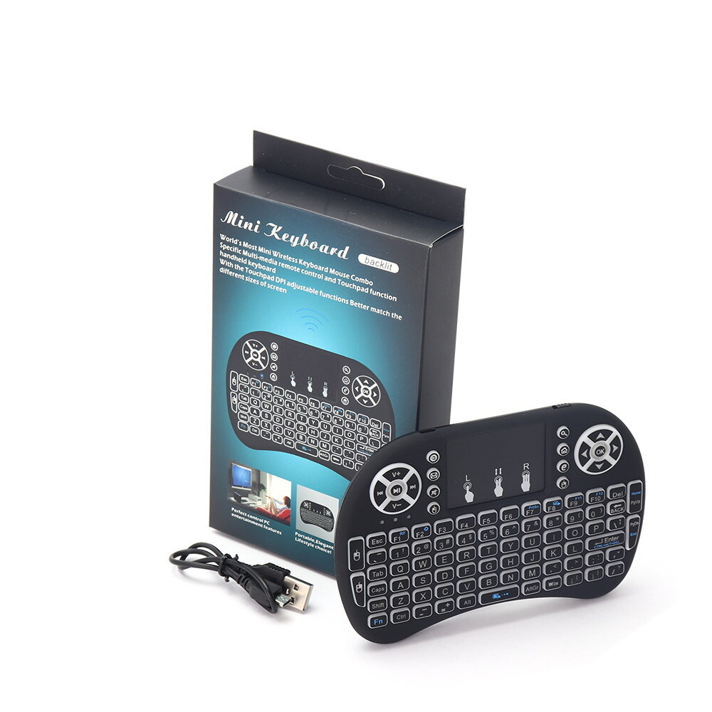 Picture of 2.4G wireless i8 Fly Air Mouse mini Keyboard Remote Control Touchpad Handheld Keyboard Air Mouse for TV BOX PC Laptop Tablet Mini - Black