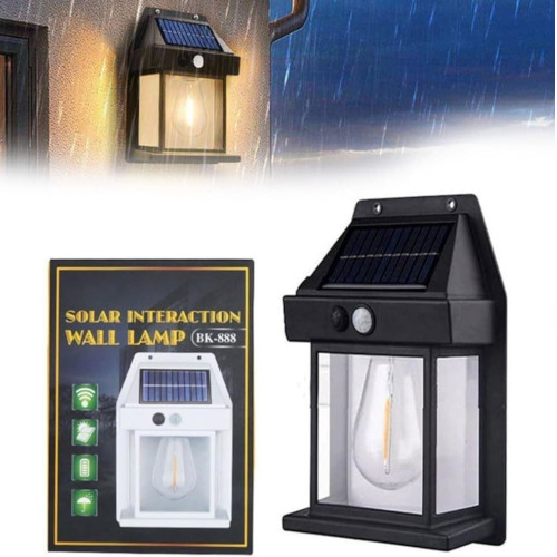 Picture of Solar Interaction Wall Solar Lamp Solar Charging Light - Black