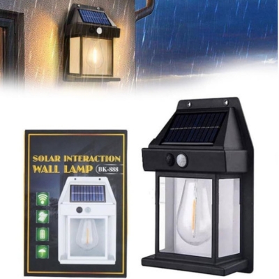 Picture of Solar Interaction Wall Solar Lamp Solar Charging Light - Black