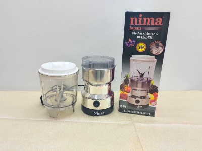 Picture of Nima Electric 2 in 1 Blender and Grinder, High Quality Heavy Duty Blender and Mixer Grinder - Grinders - Silver