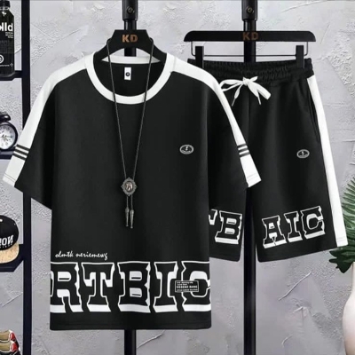 Picture of Summer Mens New Stylish Tshirt & 3 quarter Pent Combo