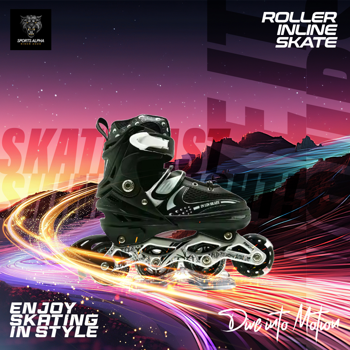 Picture of Roller Inline Skate – Power Series – Multicolor – 1 Pair – Sports Alpha