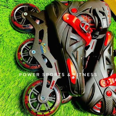 Picture of Inline Professional Skates - 3 Wheel - Reliable - 100mm - Black - Sports Alpha Black